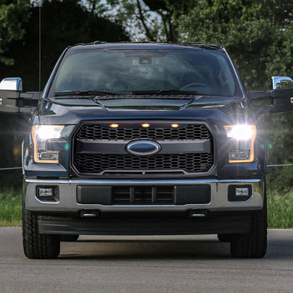 AMERICAN MODIFIED Raptor Style Mesh Grille for 2015-2017 Ford F150, Matte Black