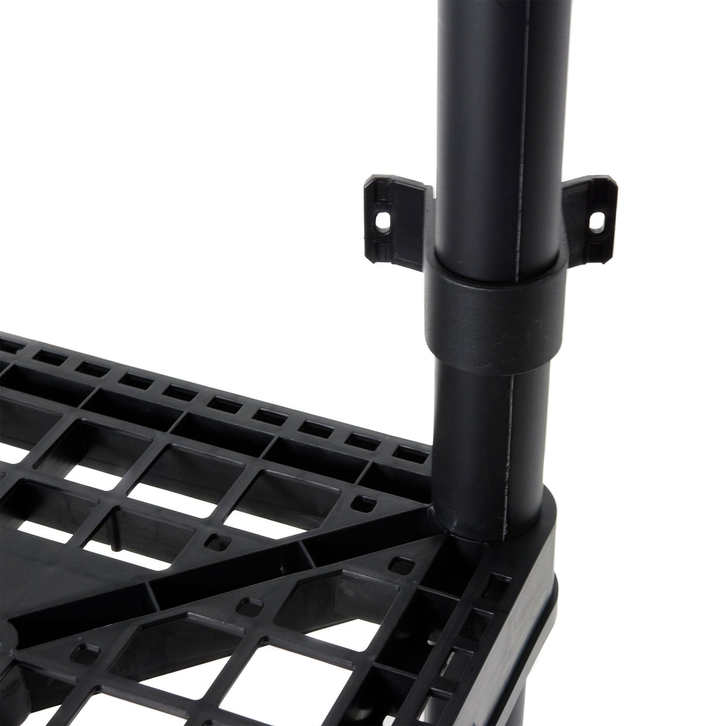 Gracious Living 4 Shelf Fixed Height Ventilated Storage Unit, Black, 3 Pack