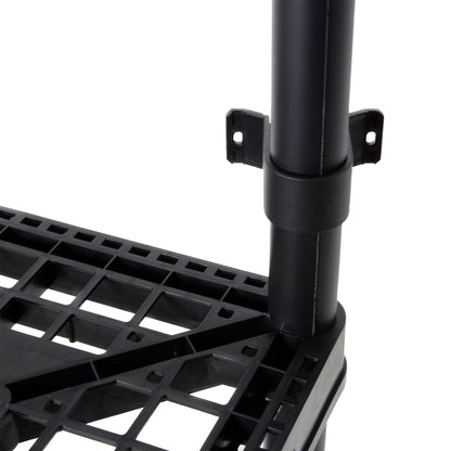 Gracious Living 4 Shelf Fixed Height Ventilated Storage Unit, Black, 3 Pack