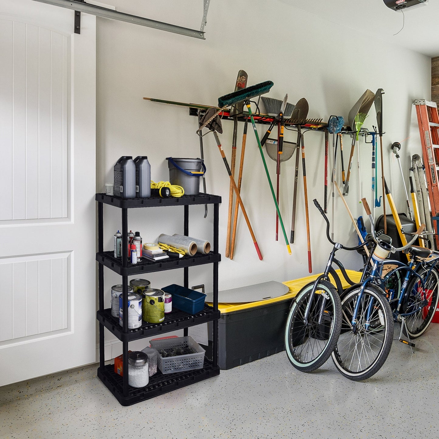 Gracious Living 4 Shelf Knect A Shelf Ventilated Storage Unit, Black, 3 Pack