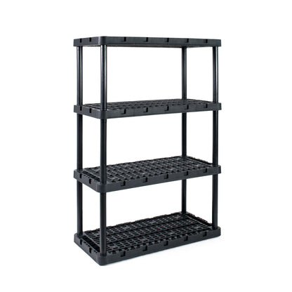 Gracious Living 4 Shelf Knect A Shelf Ventilated Storage Unit, Black, 3 Pack