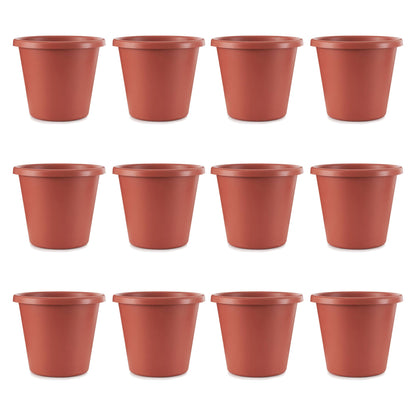 The HC Companies 20 In Plastic Classic Flower Pot Planter, Terra Cotta (12 Pack)