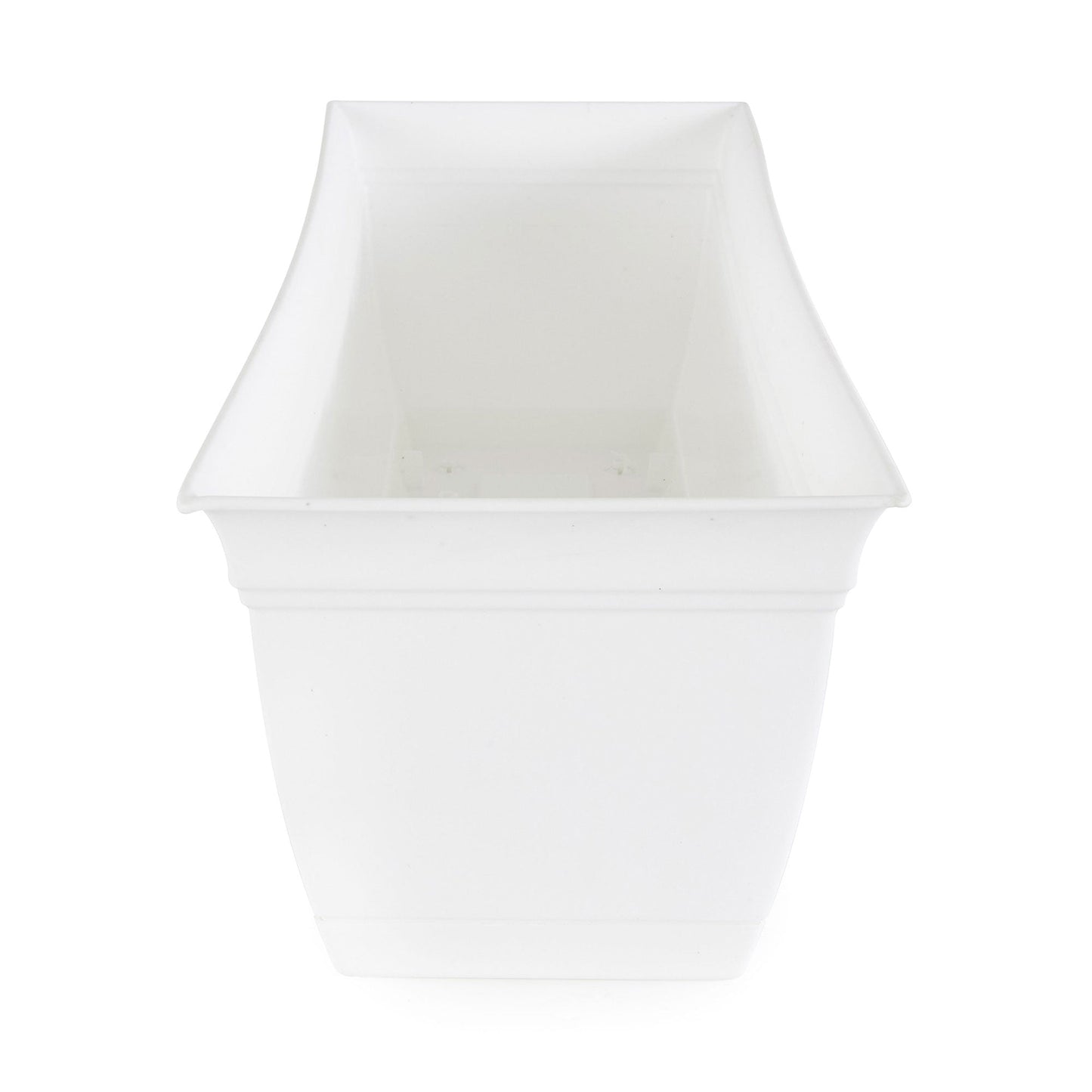 The HC Companies 24 Inch Window Flower Box with Removable Saucer, White (6 Pack)