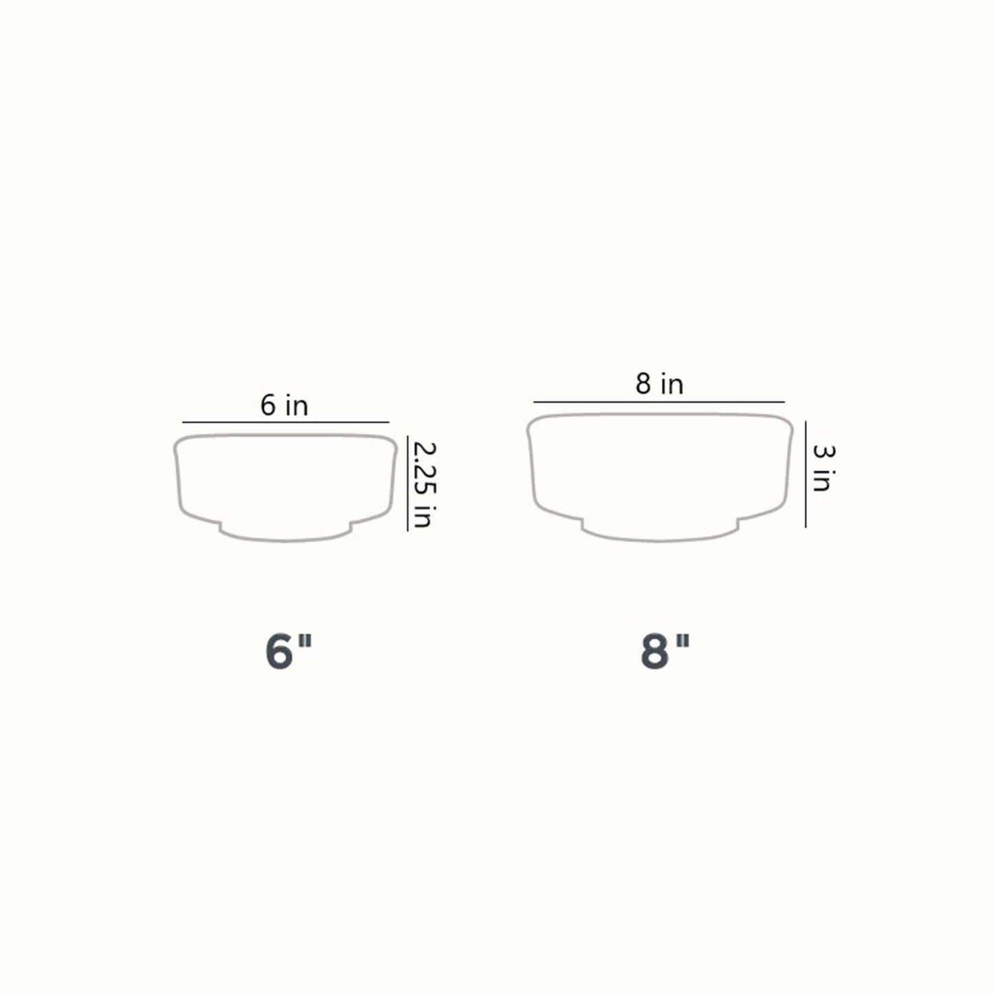 The HC Companies 8 Inch Capri Bowl Indoor Planter Pot, Vanilla Bisque (10 Pack)