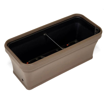 FCMP 32 Inch Outdoor Long and Deep Self Watering Vegetable Planter, Cappuccino