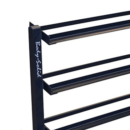 Body Solid 3 Tier Horizontal Dumbbell Rack with Heavy Gauge Steel Construction