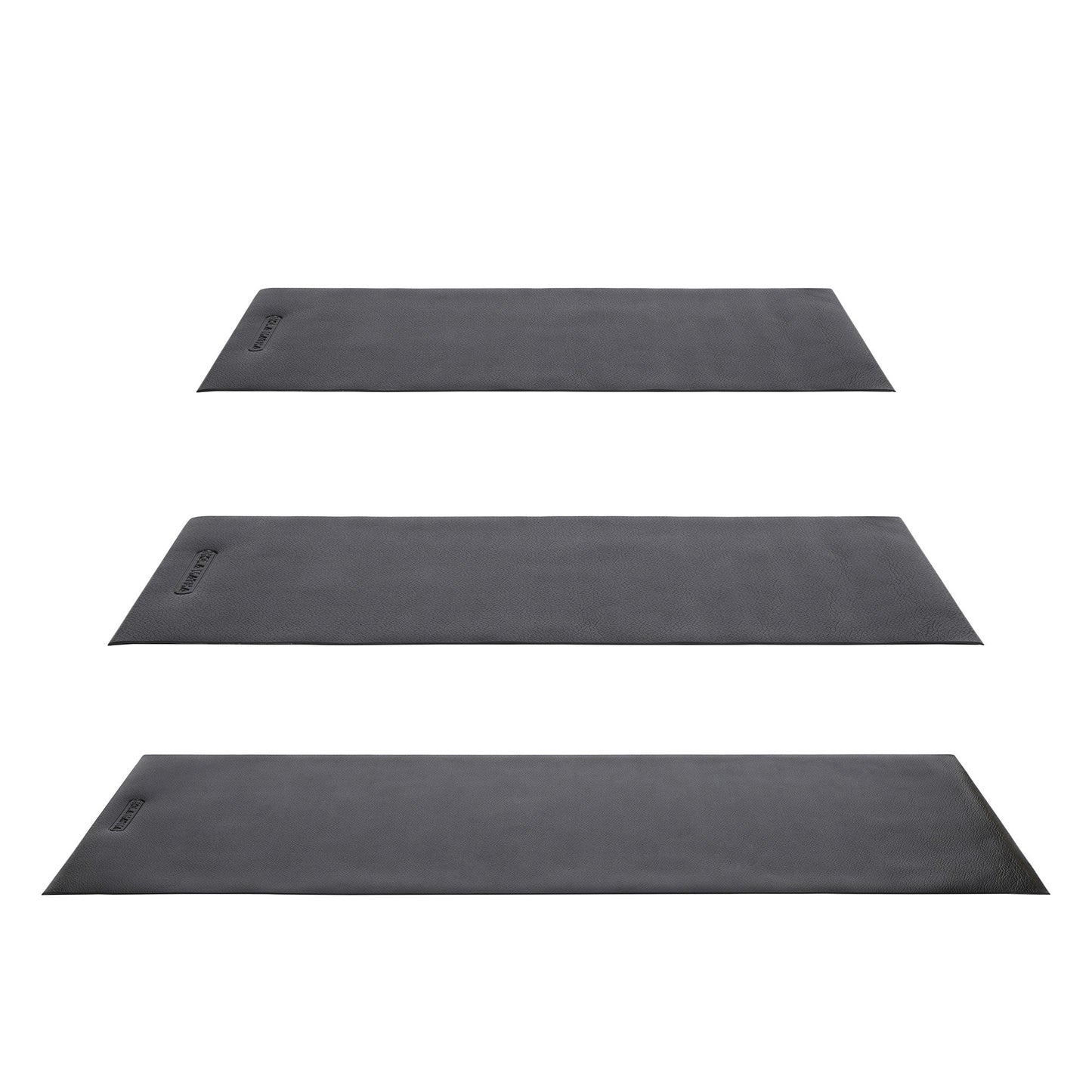 HolaHatha Lightweight Padded Foam Exercise Mat for Workout Activity, Large, Grey