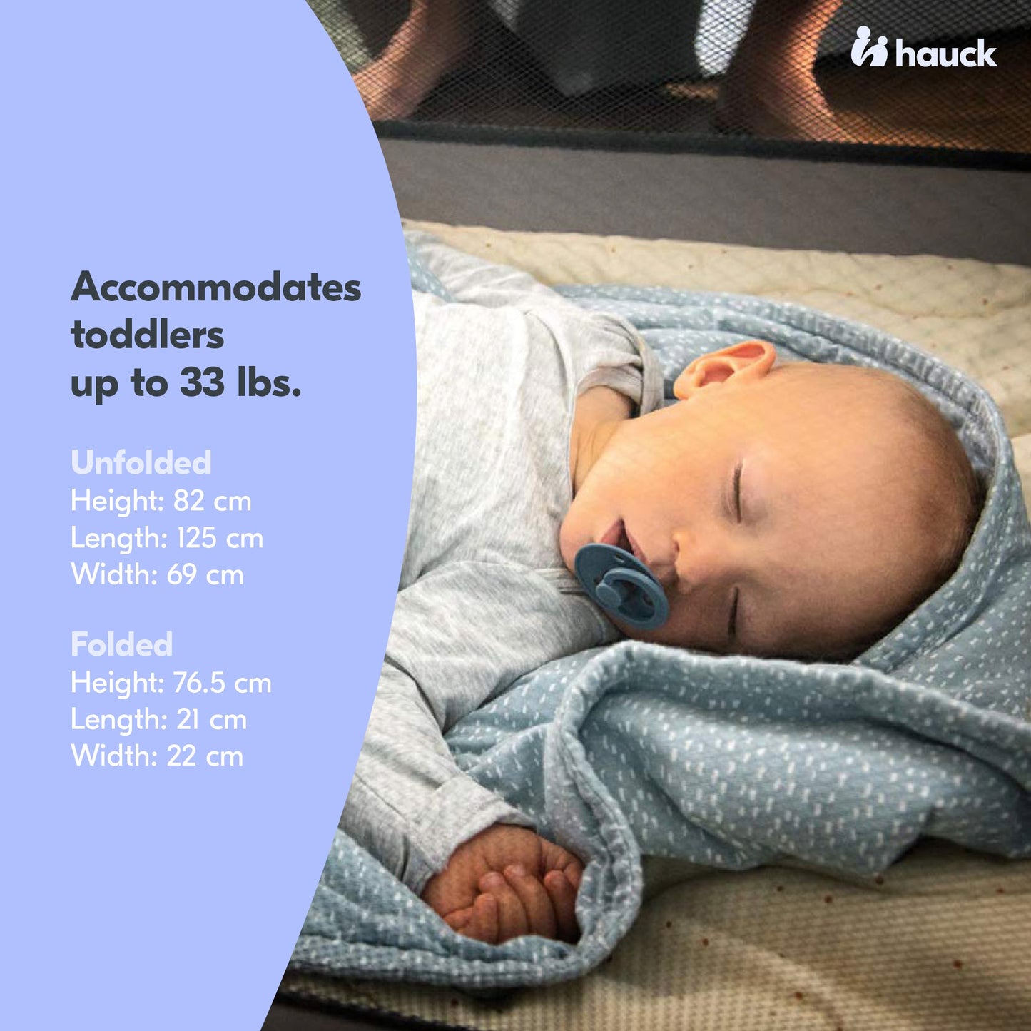 hauck Sleep N Play Go Plus Foldable Travel Bed and Playpen with Mattress, Gray