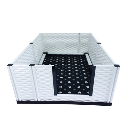 EZwhelp EZclassic 48" x 48" Dog Whelping Box Tall Playpen with Rails, Black