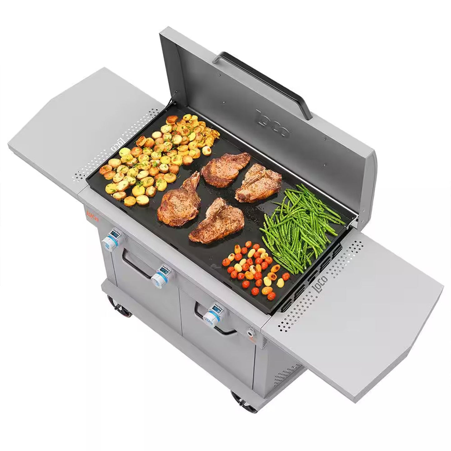 LoCo Cookers 3-Burner Digital Series II Propane SmartTemp Flat Top Grill, 36"