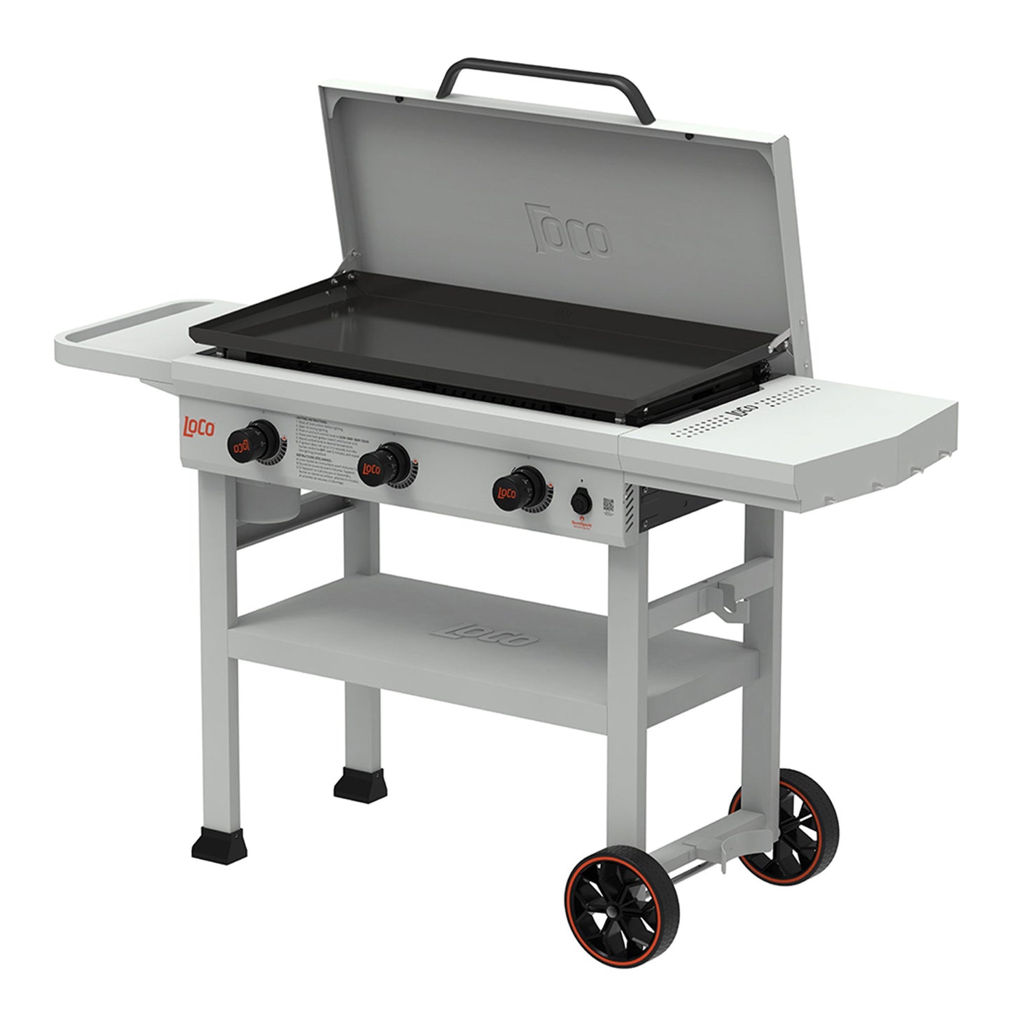 Loco Cookers 3-Burner Classic SmartTemp Outdoor Flat Top Propane Gas Grill, 36"