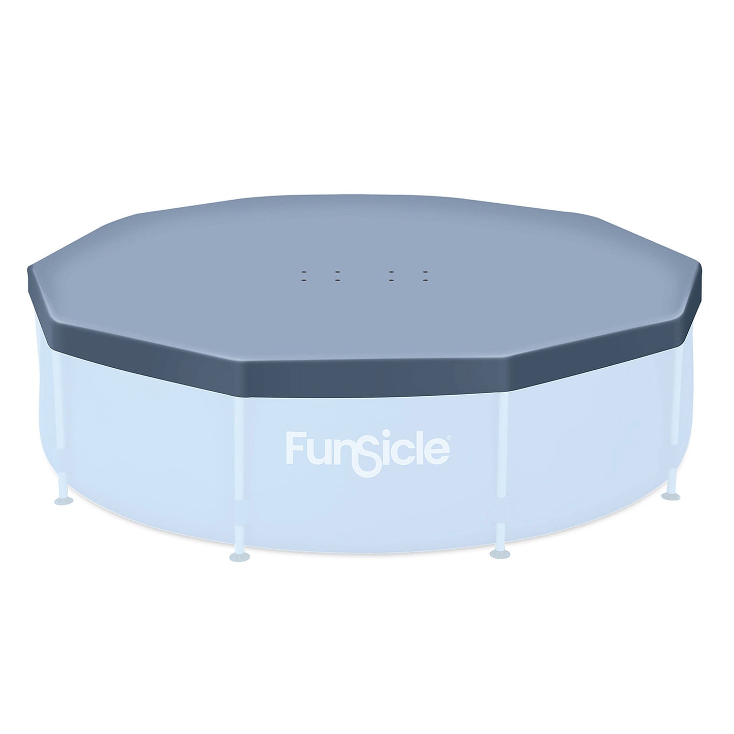 Funsicle 10' x 30" Outdoor Activity Round Frame Pool with 10' Debris Cover, Blue