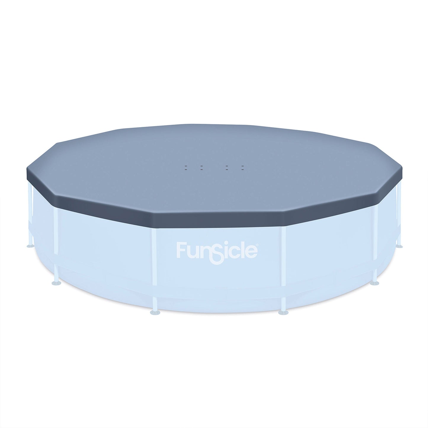 Funsicle 12' x 30" Outdoor Activity Round Frame Pool with 12' Debris Cover, Blue