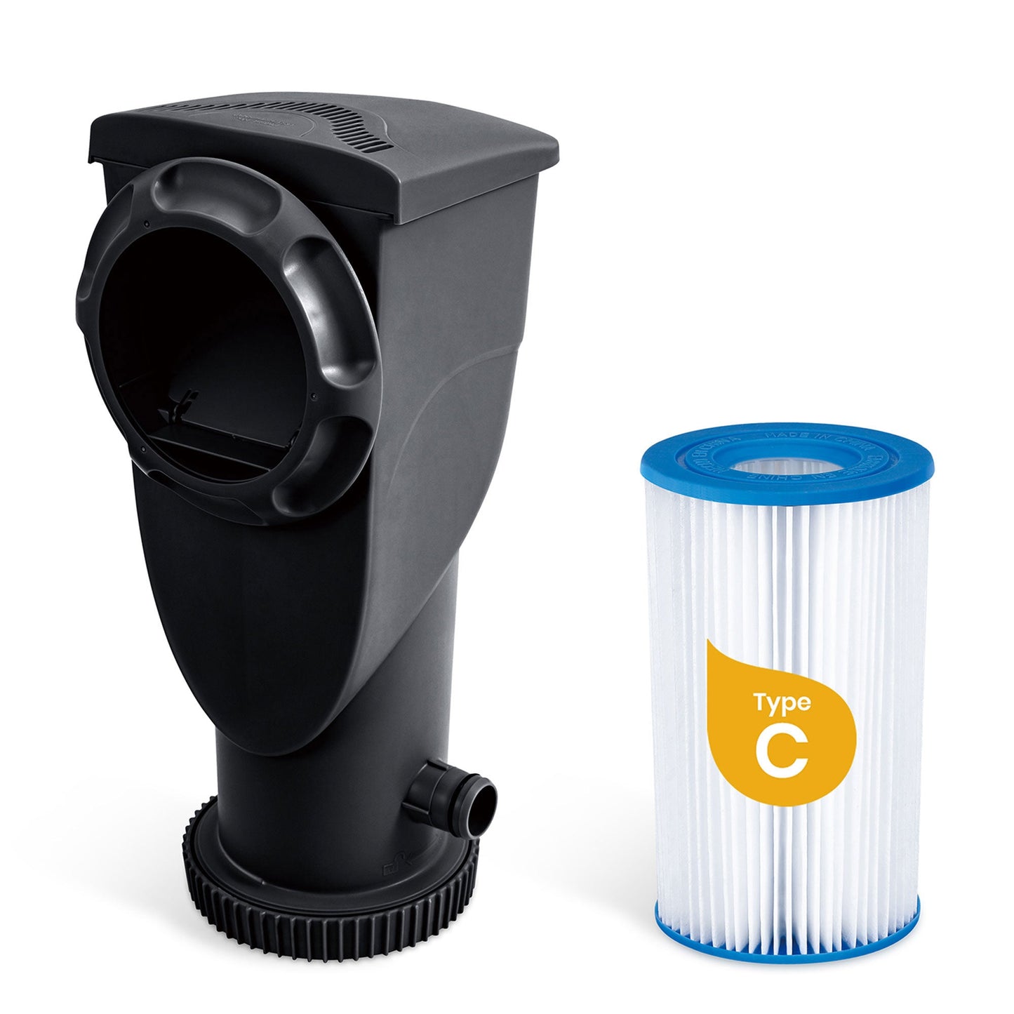 Funsicle 14' x 42" Oasis Round Swimming Pool with 14' Debris Cover, Natural Teak