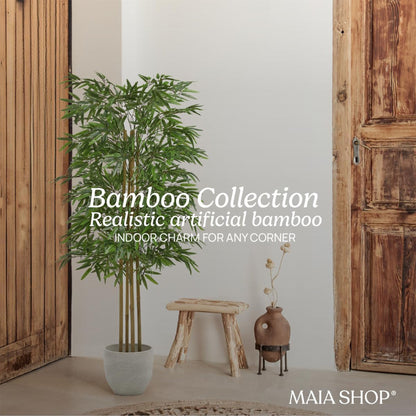 Maia Shop Artificial Bamboo Tree 5 Feet Tall Tropical Home Decoration, 60 Inches
