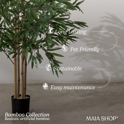 Maia Shop Artificial Bamboo Tree 5 Feet Tall Tropical Home Decoration, 60 Inches