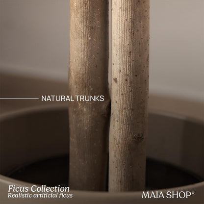 Maia Shop Artificial Ficus Tree 3.5 ft. Tall Tropical Home Decoration, 41 Inches