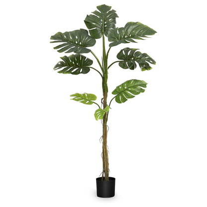 Maia Shop Artificial Monstera Plant 5 Feet Tall Tropical Palm Tree, 62 inches
