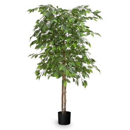 Maia Shop Artificial Ficus Tree 5 Feet Tall Tropical Home Decoration, 60 Inches