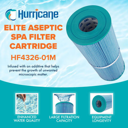 Hurricane 2 Pack HF4326-01M Elite Aseptic Pool Spa Filter Cartridge Replacement