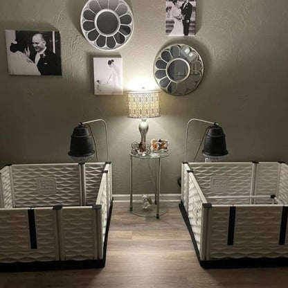 EZwhelp EZclassic 48" x 48" Dog Whelping Box Tall Playpen with Rails, Black