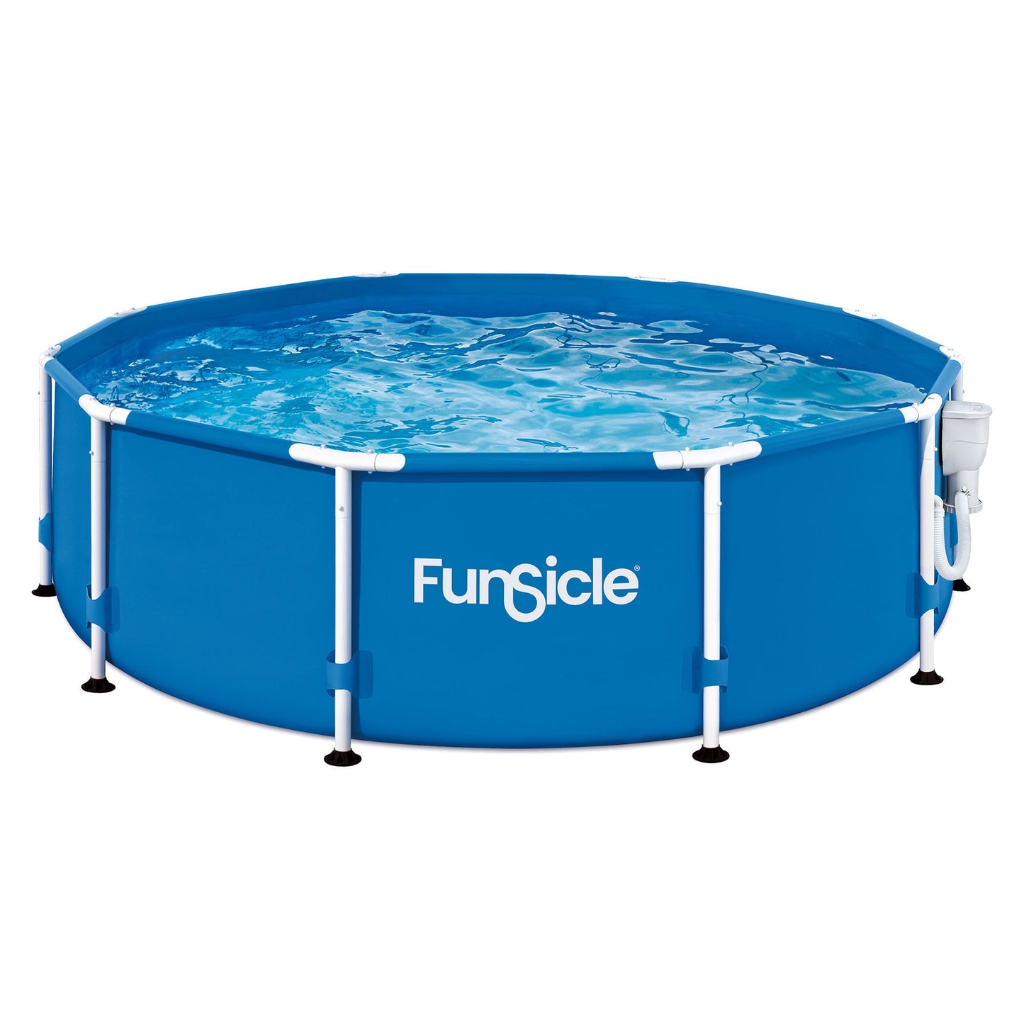 Funsicle 36” SureStep 3 Stair Pool Ladder w/ 10' x 30" QuickSet Inflatable Pool
