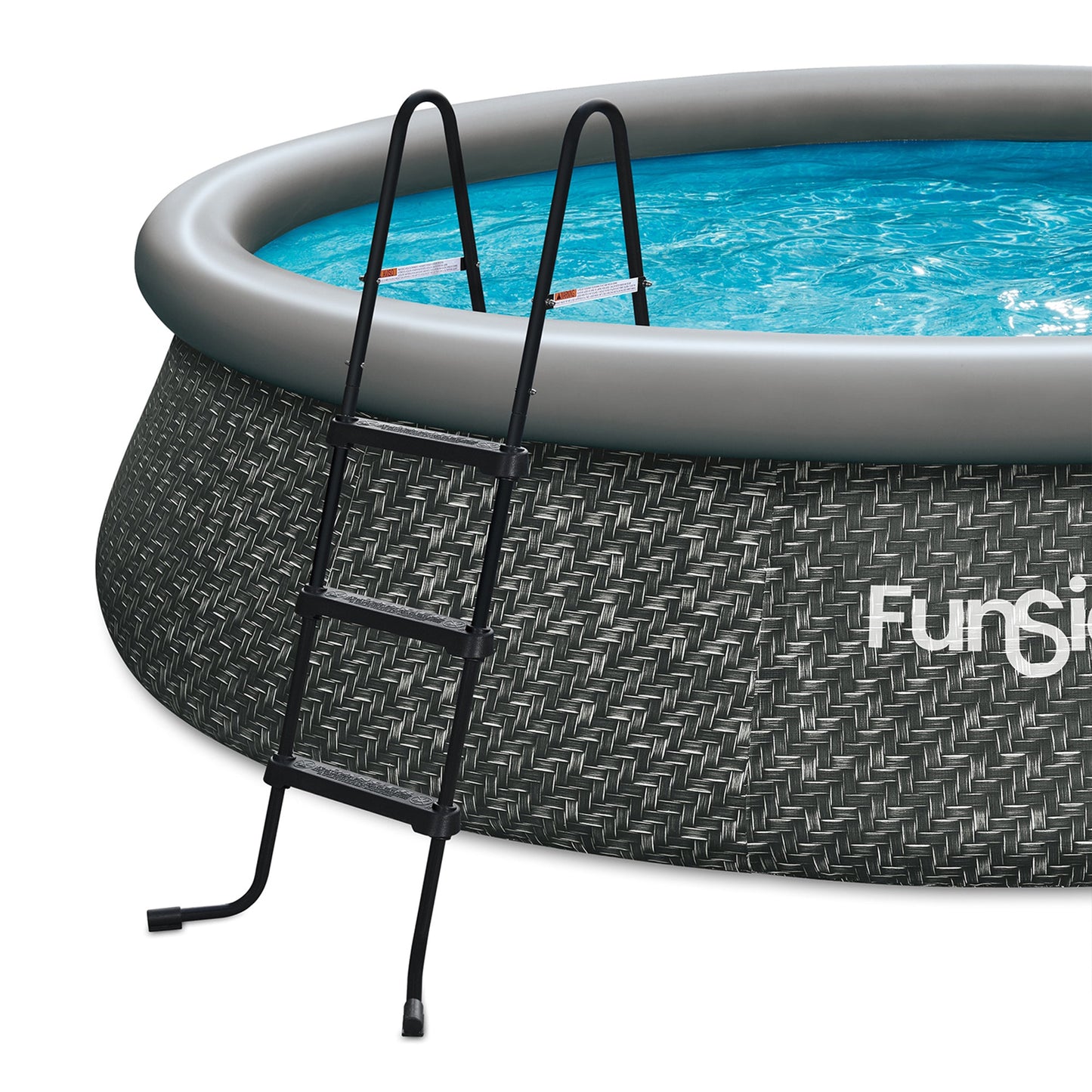 Funsicle 36” SureStep 3 Stair Pool Ladder with 12' x 36" QuickSet Ring Top Pool