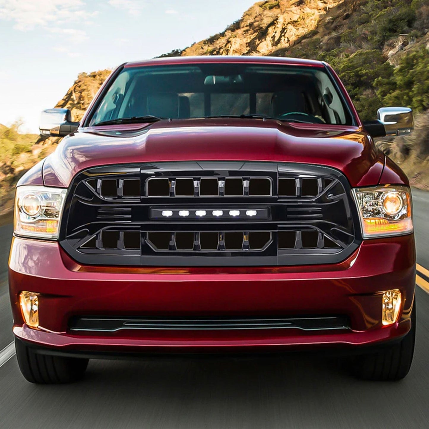 AMERICAN MODIFIED Armor Grille for 13-18 Dodge Ram 1500, 19-23 Ram 1500, Black