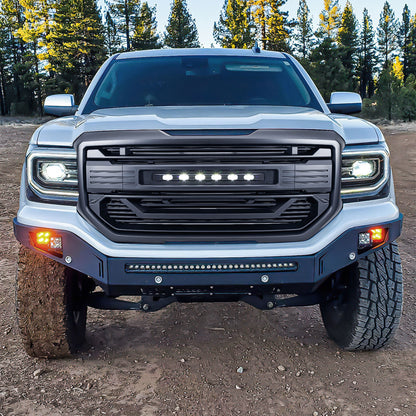 AMERICAN MODIFIED Armor Grille for 2016 to 2018 GMC Sierra 1500, Matte Black
