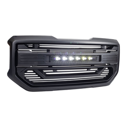 AMERICAN MODIFIED Armor Grille for 2016 to 2018 GMC Sierra 1500, Matte Black