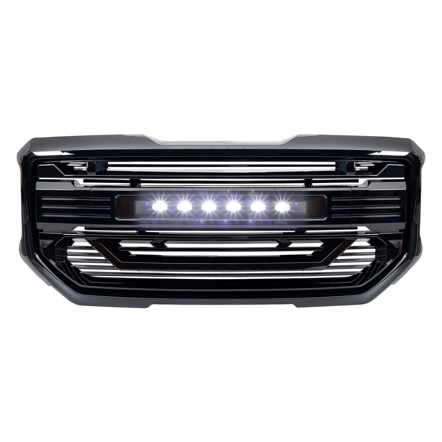 AMERICAN MODIFIED Armor Grille for 2016 to 2018 GMC Sierra 1500, Glossy Black