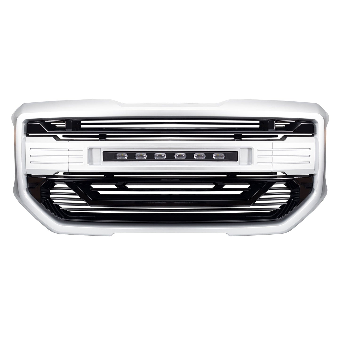 AMERICAN MODIFIED Armor Grille for 2016 to 2018 GMC Sierra 1500, Chrome Silver