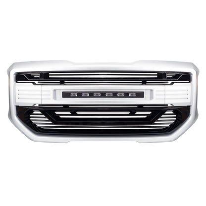 AMERICAN MODIFIED Armor Grille for 2016 to 2018 GMC Sierra 1500, Chrome Silver