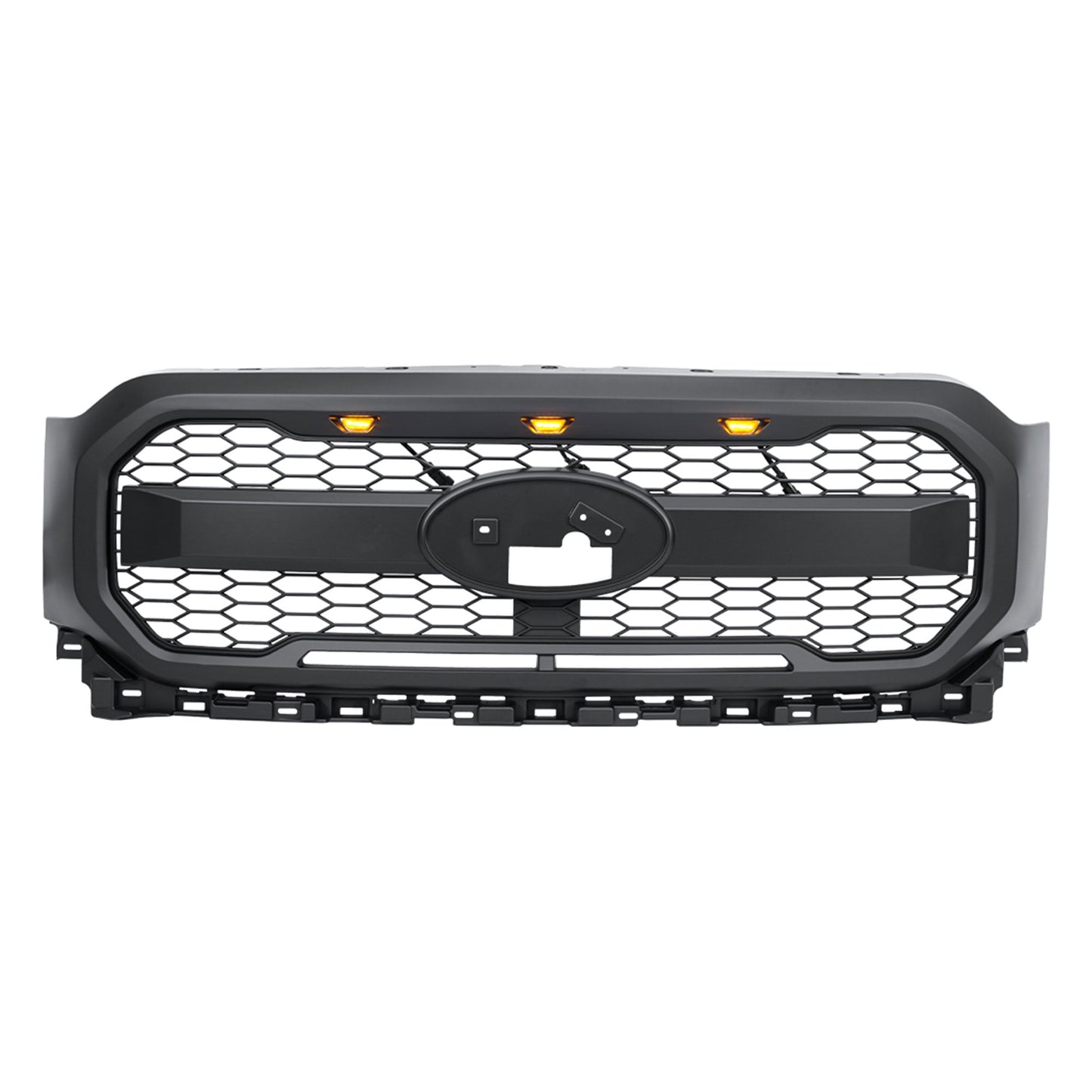 AMERICAN MODIFIED Raptor Style Mesh Grill for 2021-2023 Ford F150, Matte Black