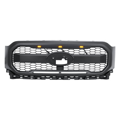 AMERICAN MODIFIED Raptor Style Mesh Grill for 2021-2023 Ford F150, Matte Black