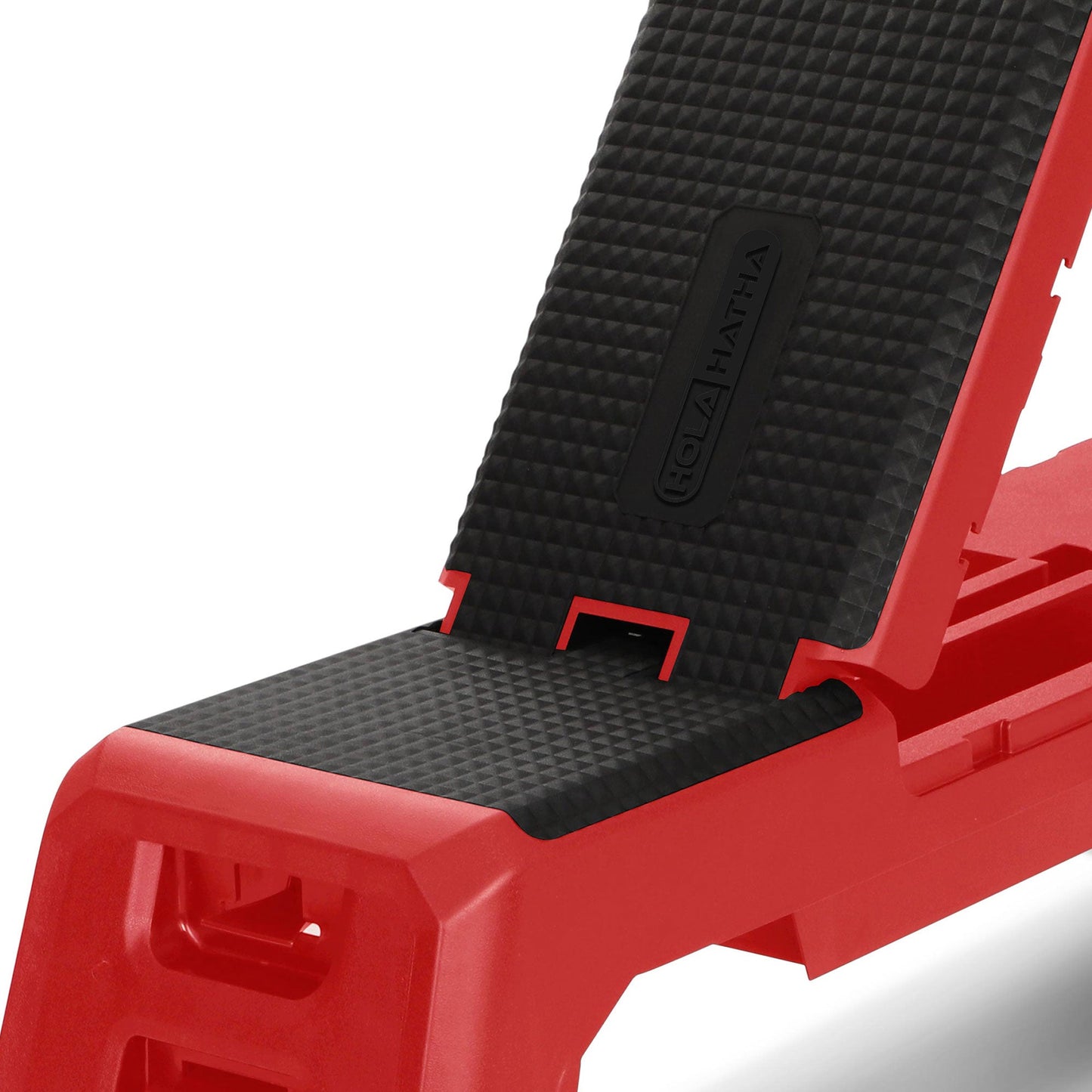 HolaHatha Multifunctional Fitness Aerobic Deck with Storage Compartment, Red