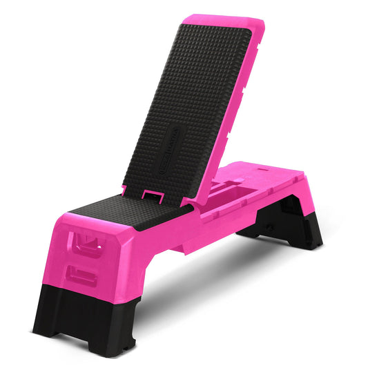 HolaHatha Multifunctional Fitness Aerobic Deck with Storage Compartment, Pink