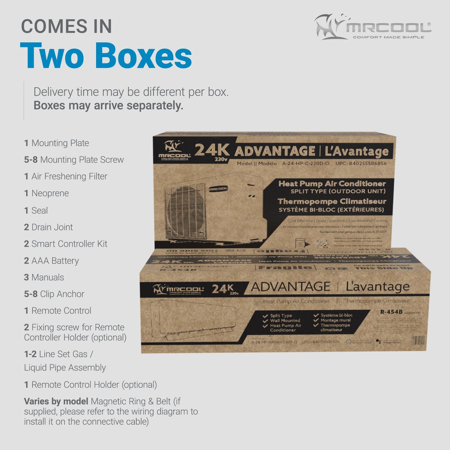 MRCOOL Advantage 12,000 BTU Ductless Inverter Wall Mount Heat Pump System, White