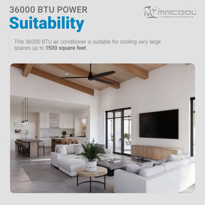 MRCOOL Advantage 36,000 BTU Ductless Inverter Wall Mount Heat Pump System, White