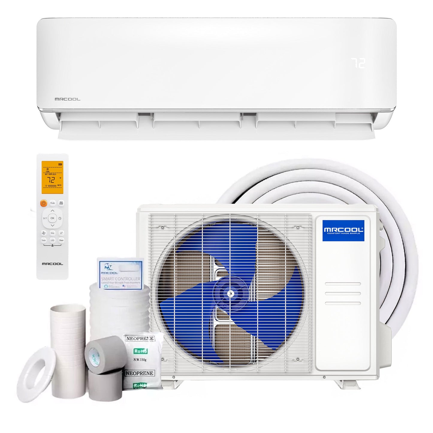 MRCOOL Advantage 9,000 BTU Ductless Inverter Wall Mount Heat Pump System, White
