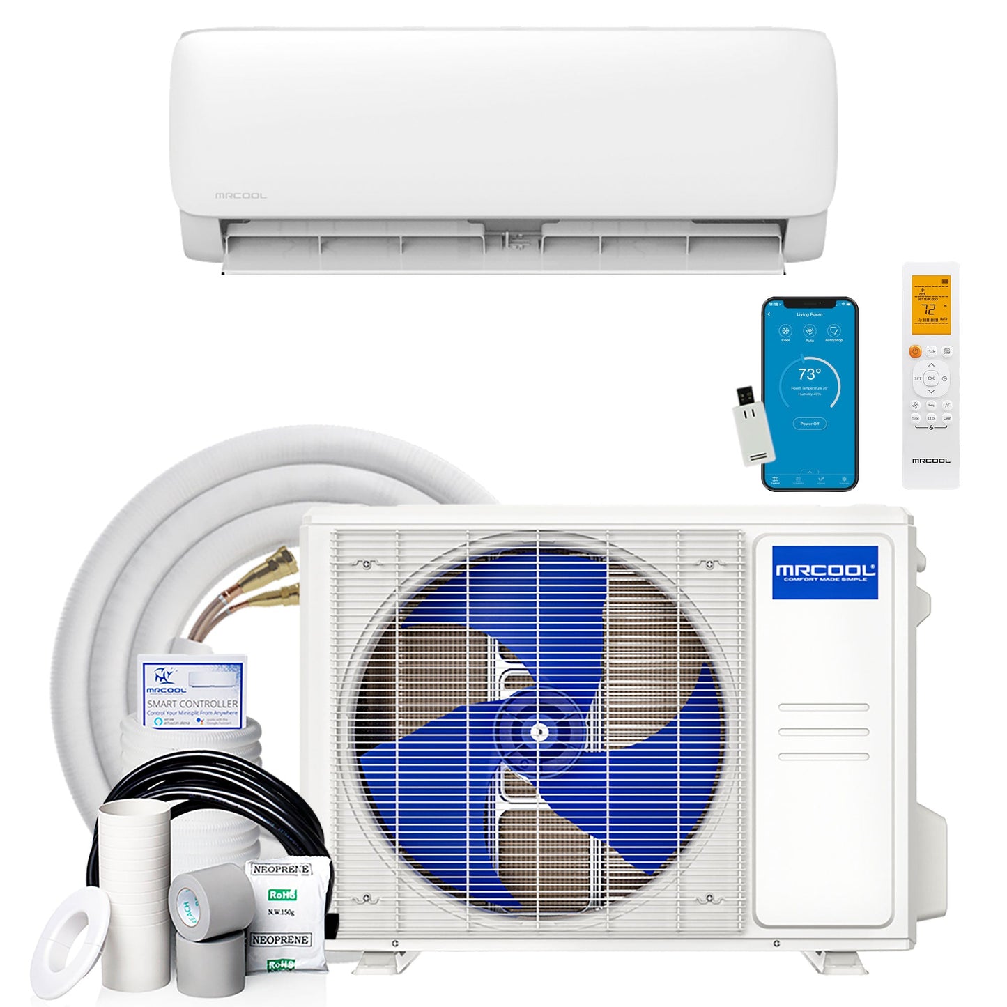 MRCOOL Easy Pro 24,000 BTU Ductless Heat Pump Split System with 16 Foot Lineset