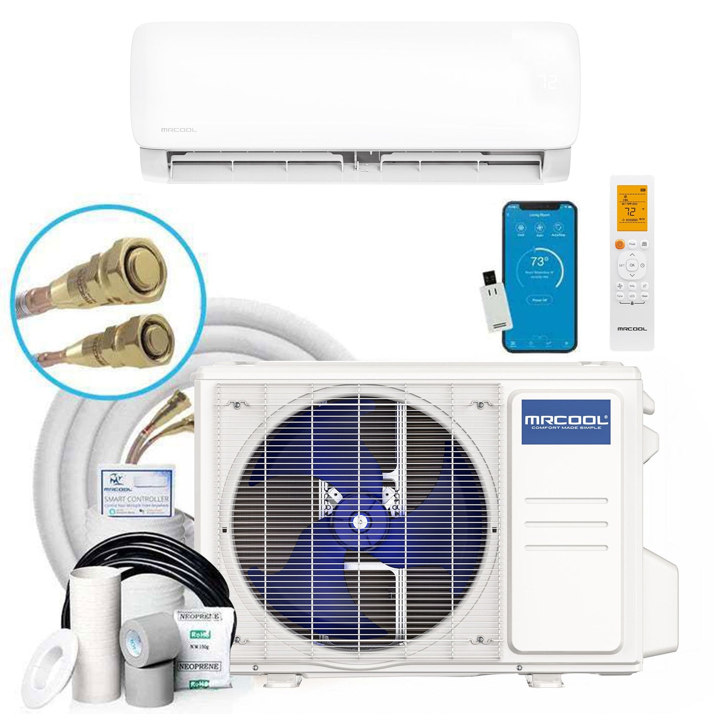 MRCOOL Easy Pro 24,000 BTU Ductless Heat Pump Split System with 16 Foot Lineset