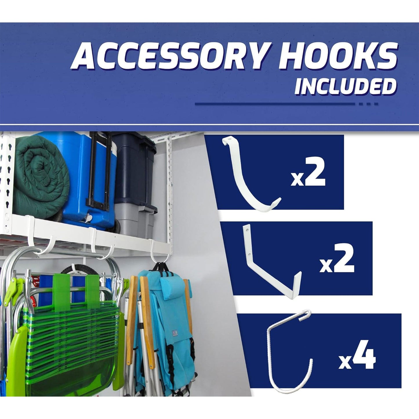 SafeRacks 4' x 8' Overhead Garage Storage Rack Holds Up to 600 Pounds, White