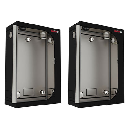 PHANTOM Cultivar GT24 2 x 4’ All Steel Grow Tent w/ 200 Pound Capacity (2 Pack)