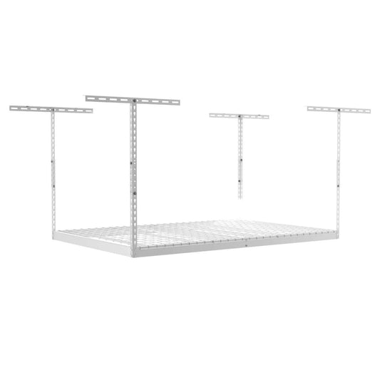MonsterRax 4' x 6' Overhead Garage Storage Rack Holds Up to 500 Pounds, White