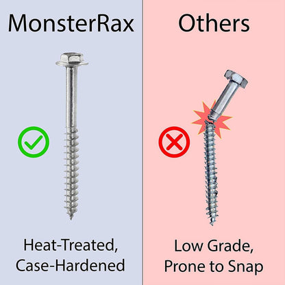 MonsterRax 3' x 8' Overhead Garage Storage Rack Holds Up to 450 Pounds, White