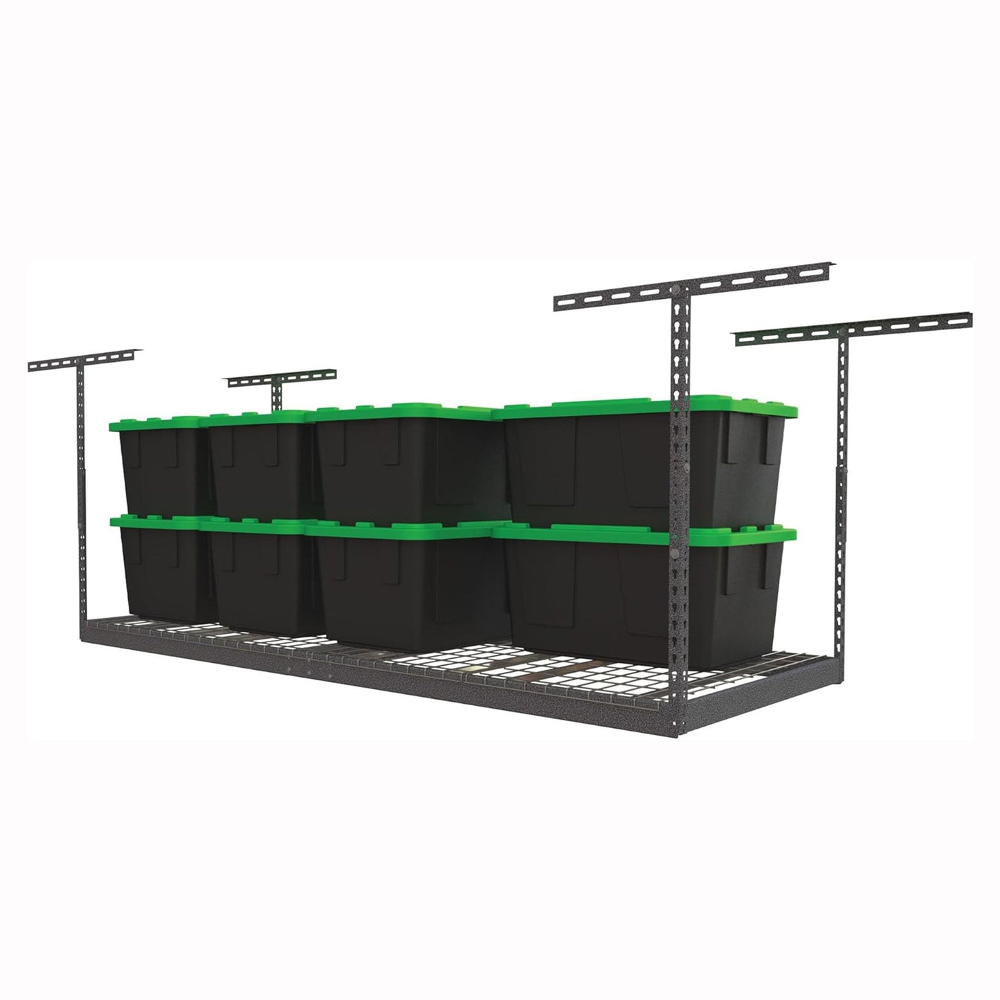 MonsterRax 3'x8' Overhead Garage Storage Rack Holds Up to 450 Pounds, Hammertone