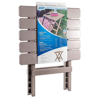 Camco Adirondack Style Folding Plastic Large Table for Indoor or Outdoor Use