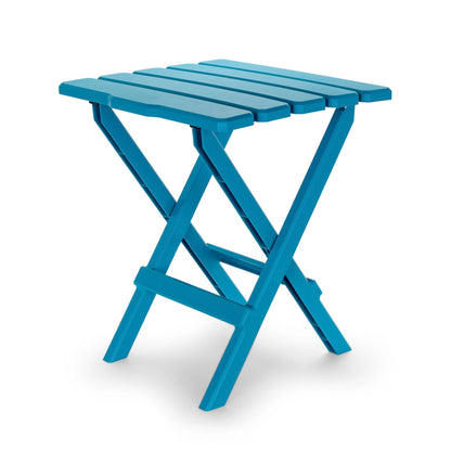 Camco Adirondack Style Folding Plastic Large Table, Indoor or Outdoor Use, Aqua