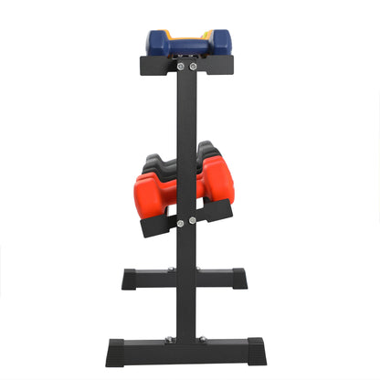 HolaHatha 146 Pound Neoprene Dumbbell Strength Training Weight Set with Rack